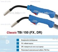 Горелка для полуавтоматической сварки TBi 150-DR-blue-ESG, с поворотным корпусом, длина 3 метра - st-e.info - Вологда