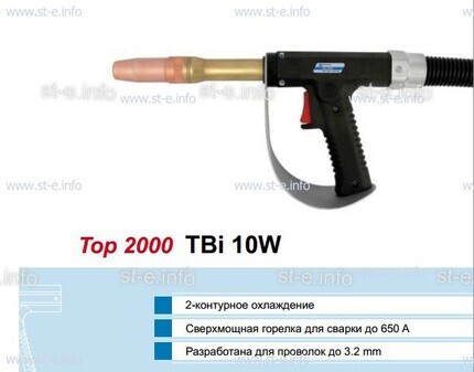 Горелка для полуавтоматической сварки TBiP 10W-black-RWZ (Pistol handle/straight), длина 5 м. - st-e.info - Вологда