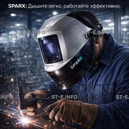 Маска сварщика Sparx с устройством подачи воздуха - st-e.info - Вологда
